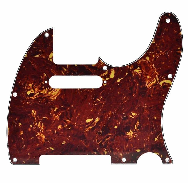 Carmedon 8 Holes Tele Electric Guitar Pickguard Scratch Plate for Fender USA/Mexican Made Telecaster Modern Style Guitar Parts (4 ply Tortoise) 2023 - Tortoise image 1