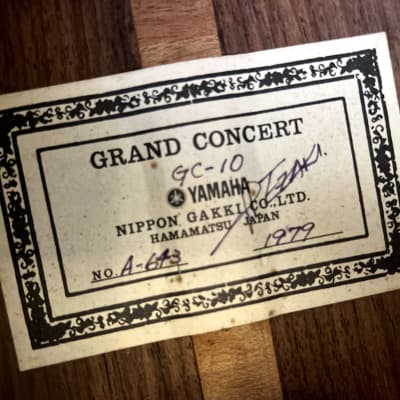 Yamaha  Grand Concert GC-10 classical guitar 1979 - Rosewood hand made original vintage MIJ japan image 7