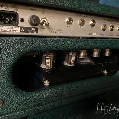 (Pre-Order) Two Rock Studio Signature  Head & 1x12 Matching Closed Back Cab in Green Tolex w/Cane Grill image 6