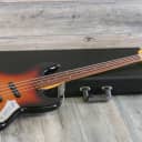 2009 Fender Jaco Pastorius Signature Fretless Jazz Bass 3-Color Sunburst + Hard Case
