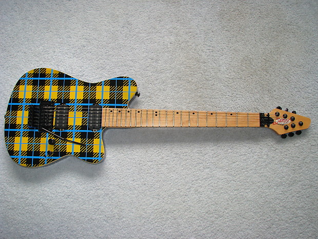 1996 Samick TV Twenty Black Yellow Blue Plaid Blues Saraceno