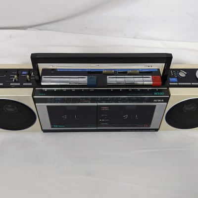 1985 Aiwa Tape Aux-in Radio Cassette Player online CS-W330U Boombox Ghettoblaster - WO