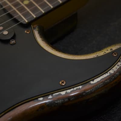 Fender Stratocaster Heavy Relic Nitro Silver Sparkle O Black HSS Custom image 5