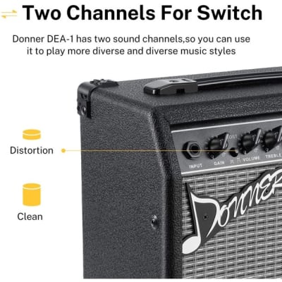 Donner Electric Guitar Amplifier 10 Watt Classical Guitar AMP DEA-1 image 4