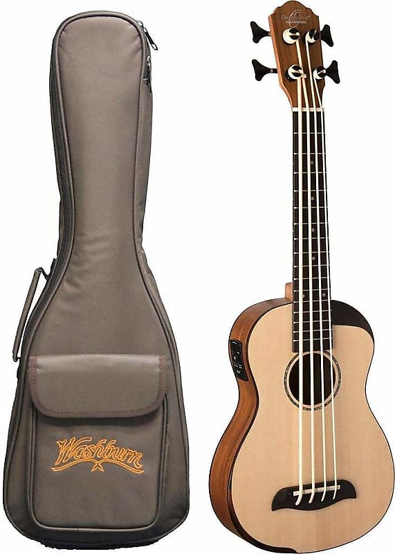 Oscar Schmidt OUB500K Comfort Series Mahogany Neck 4-String Acoustic-Electric Ukulele Bass w/Gig Bag image 1