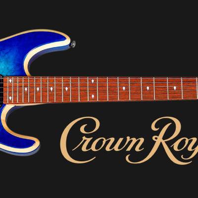 Bootlegger Guitar Royal Blue Flame  Maple, Coil Split, Stiletto Hard Case & Flask image 8