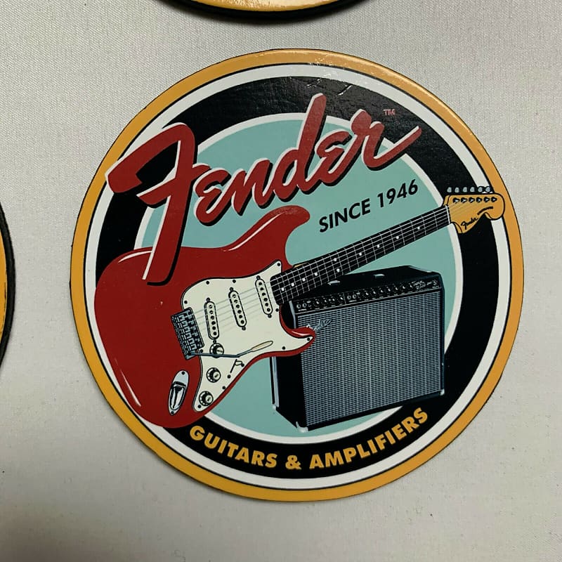 Fender Vintage Guitar & Amp Drink Coaster 4 Pack image 1