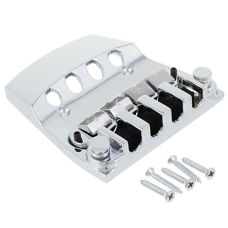 NEW - Ricky-Style Bass Bridge and Tailpiece for Rickenbacker® - CHROME