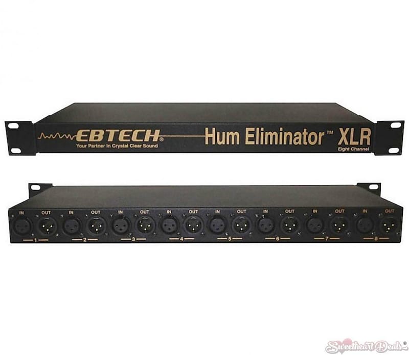 Ebtech Hum Eliminator 8 XLR 8-Channel Single Space Rack with XLR Jacks