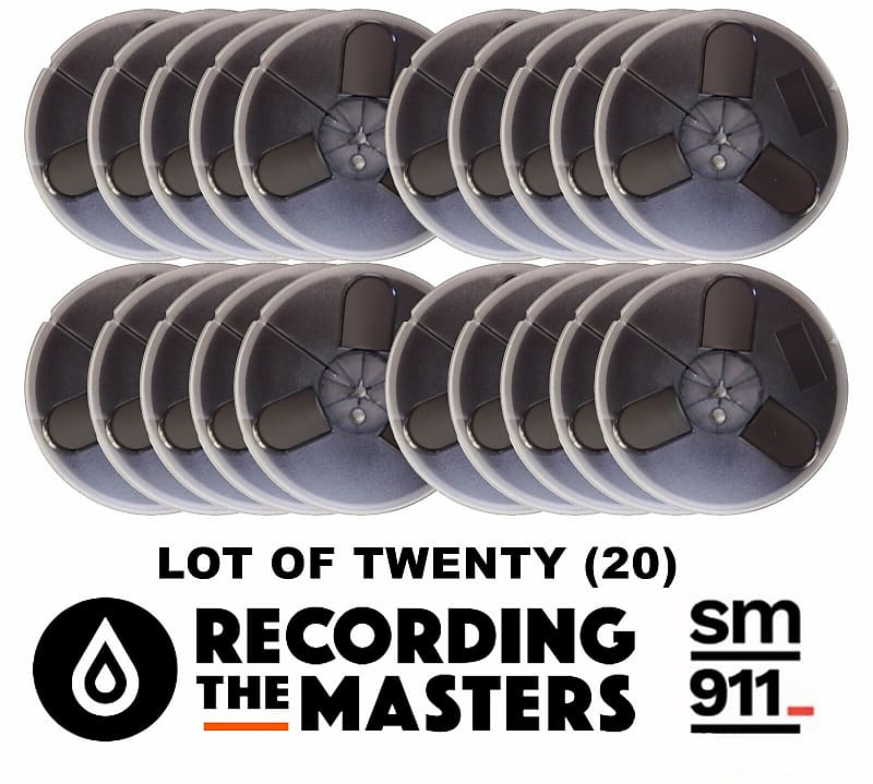 CARTON of 20 RTM SM911 1/4 x 1200' Analog Recording Tape on 7 Plastic Reel  w/ Box NEW