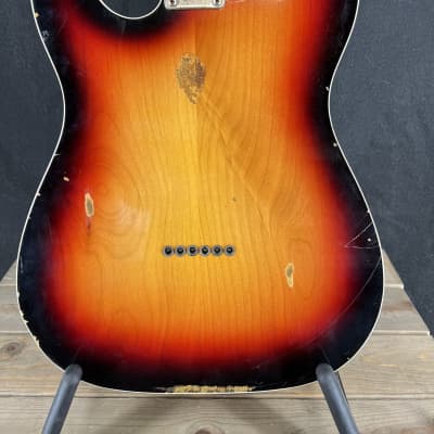 Von K Guitars T-Time ESQ Relic Tele Style Aged 3 Tone sunburst Nitro Lacquer image 6