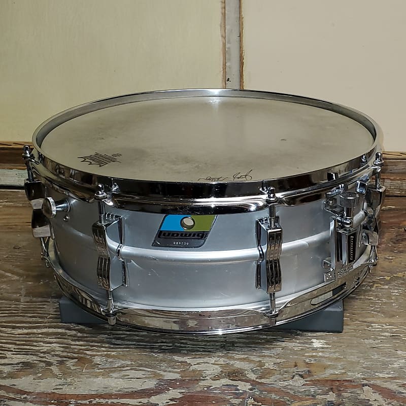 1976 Ludwig Acrolite 14x5 Snare Drum - Anodized Aluminum | Reverb