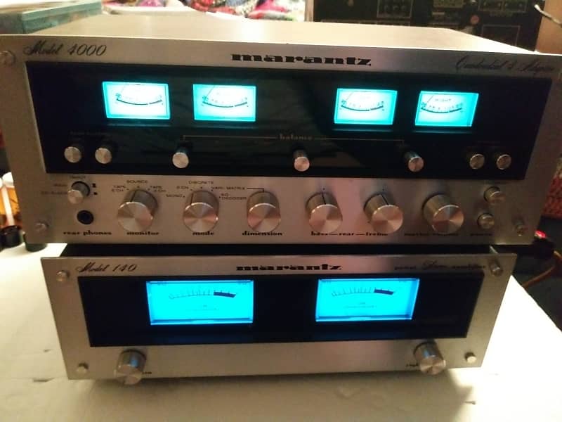 marantz 4000 アンプ Marantz 4000 Quad Pre Amp 1973-77 Silver/woodgrain | Reverb