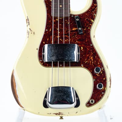 Fender Custom Shop 64 Precision Bass Relic Aged Vintage White image 5