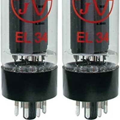JJ Electronic EL34 Burned in Power Vacuum Tubes MATCHED PAIR Electric Guitar Amplifier Tubes image 1