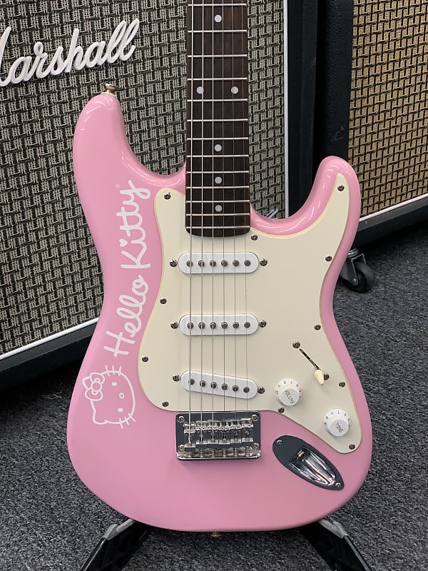 Squier Mini Hello Kitty Guitar With Gig Bag | Reverb