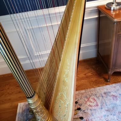 Lyon and Healy Style 17 Ebony Bronze semi-Grand Harp image 7
