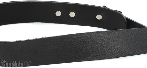 DiMarzio DD3100E 2 inch Elastic Strap with Leather Ends - Black