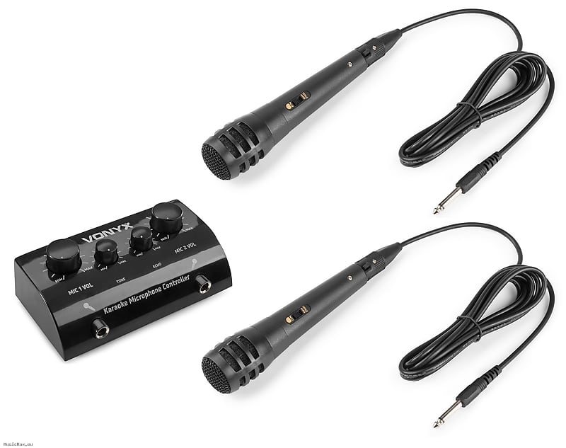 Vonyx AV430B Home Karaoke System with Microphones Black