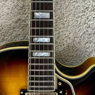 D'Angelico Excel SS Semi-Hollow Body Guitar, Vintage Sunburst, DAESSVSBGTPO image 7