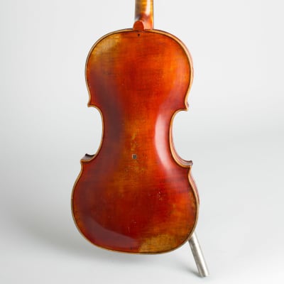 Jar Krumphans Praha  Resophonic Violin,  c. 1900, black hard shell case. image 2