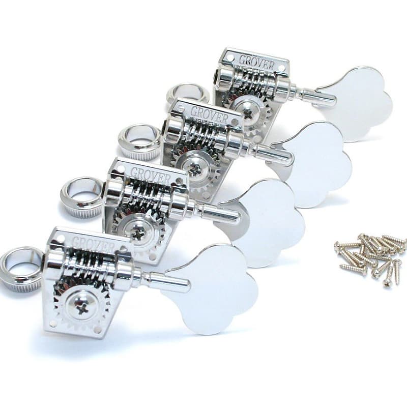 Grover 142C4 4Inline Vintage Style Cloverleaf Bass Tuning Reverb