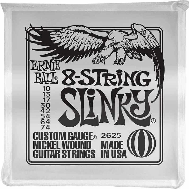 Ernie Ball 2625 - Jeu de 8 cordes guitare électrique - Slinky 10-74 image 1