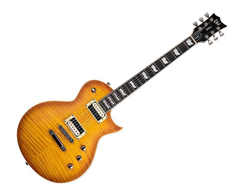 ESP LTD EC1000T Flame Maple w/Fluence Electric Guitar - Honey Burst Satin image 1