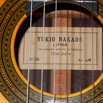 MADE IN 1988 - YUKIO NAKADE 20 - WONDERFUL FLETA STYLE CLASSICAL CONCERT GUITAR - LATIN AMERICA ROSEWOOD image 4