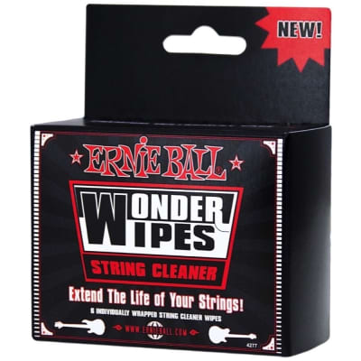 Ernie Ball Wonder Wipes String Cleaner 6-Pack image 1