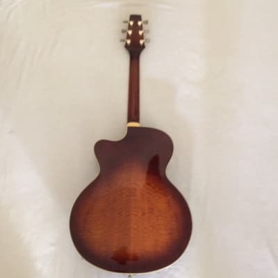 Aria  AE 100 Acoustic-electric guitar 1981 Red/Brown sunburst image 5