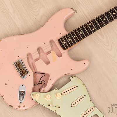 2007 Fender Custom Shop NAMM Limited Edition 1962 Stratocaster Relic Shell Pink w/ Case, COA image 18