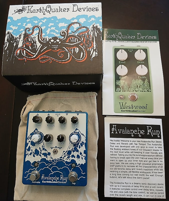 EarthQuaker Devices Avalanche Run Stereo Reverb & Delay with Tap Tempo V2