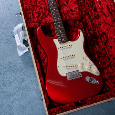 Fender Custom Shop 1963 Stratocaster Journeyman Relic Rosewood Fingerboard Electric Guitar - Aged Candy Apple Red - CZ559889-Aged Candy Apple Red image 18