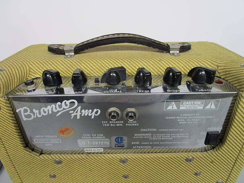 Fender Bronco-Amp 2-Channel 15-Watt 1x8" Solid State Guitar Practice Amp 1994 - 2001 image 3