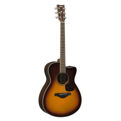Yamaha FSX830C Small-Body Acoustic Electric Guitar, Spruce Top, Brown Sunburst