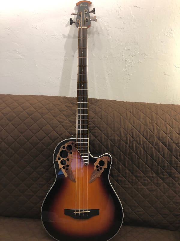 Ovation CEB44-1N Celebrity Elite Exotic Mid Depth Mahogany Neck 4-String Acoustic Bass Guitar image 1