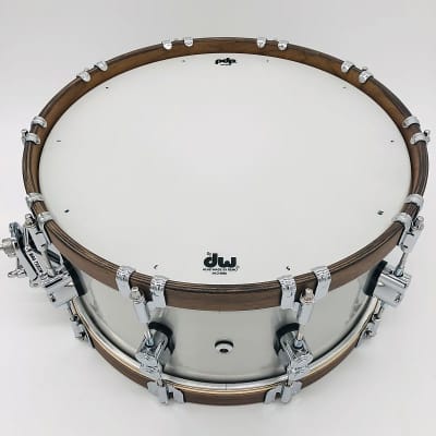 PDP Concept Select 6.5X14" Aluminum Snare Drum w/ Walnut Hoops PDSN6514CSAL image 6