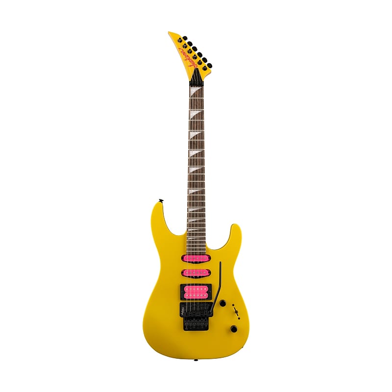 Jackson X Series Dinky DK3XR HSS Electric Guitar, Laurel FB, Caution Yellow image 1