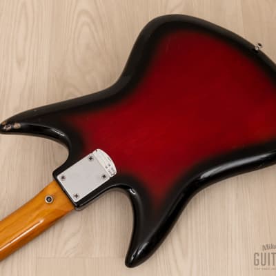 1960s Teisco K3-L Shark Fin Vintage Guitar Red Sunburst image 14
