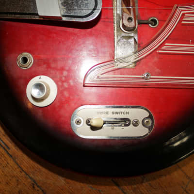 National Westwood 75 Map Body electric guitar 1960's - redburst image 11