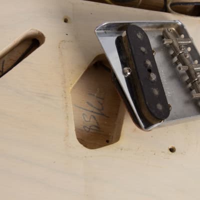 Fender  Telecaster Solid Body Electric Guitar (1958), ser. #31898, original tweed hard shell case. image 13