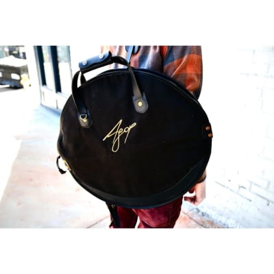 Istanbul Agop Waxed Canvas Leather Cymbal Bag 24" image 1