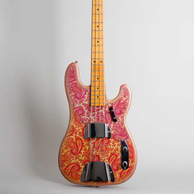 Fender  Telecaster Bass Pink Paisley Solid Body Electric Bass Guitar (1968), ser. #251376, original black tolex hard shell case. for sale