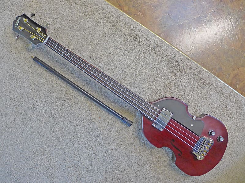 Rare 1998 Gibson Epiphone EB1 Bass with upright peg, Hipshot