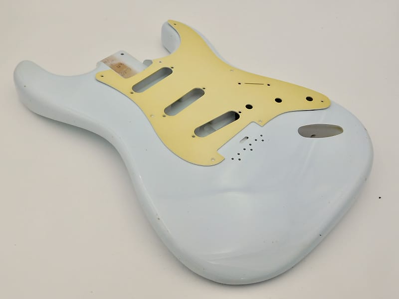 BloomDoom Nitro Lacquer Aged Relic Faded Sonic Blue Hardtail Reverb