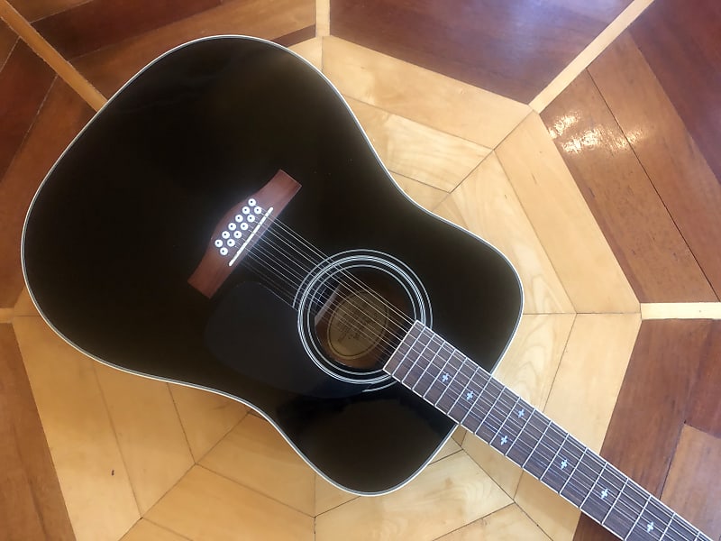 Fender DG-16E-12 BLK 12 STRING ACOUSTIC BLACK ACOUSTIC/ ELECTRIC GUITAR w/  DELUXE GIG BAG