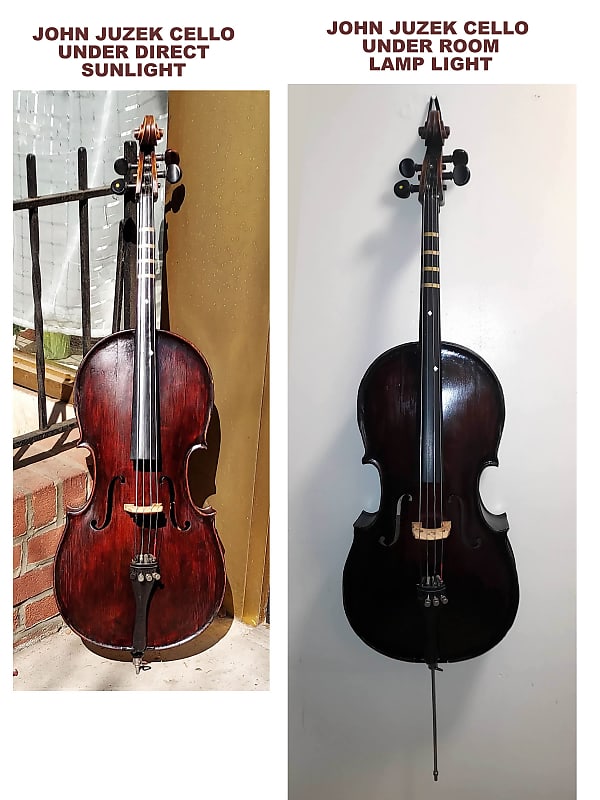 Vintage John Juzek 1/2 Size Cello, Circa 1950 - 1960 / Reddish Brown image 1