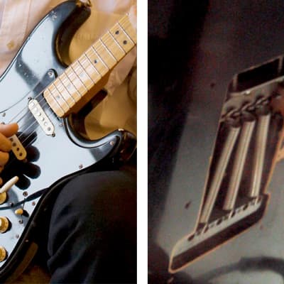 David Gilmour Inspired Replica Stratocaster Relic Aged Black Strat Partscaster image 8