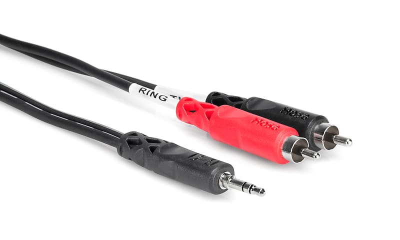 Hosa CMR-210 3.5 mm TRS to Dual RCA Stereo Breakout Cable, 10 feet image 1